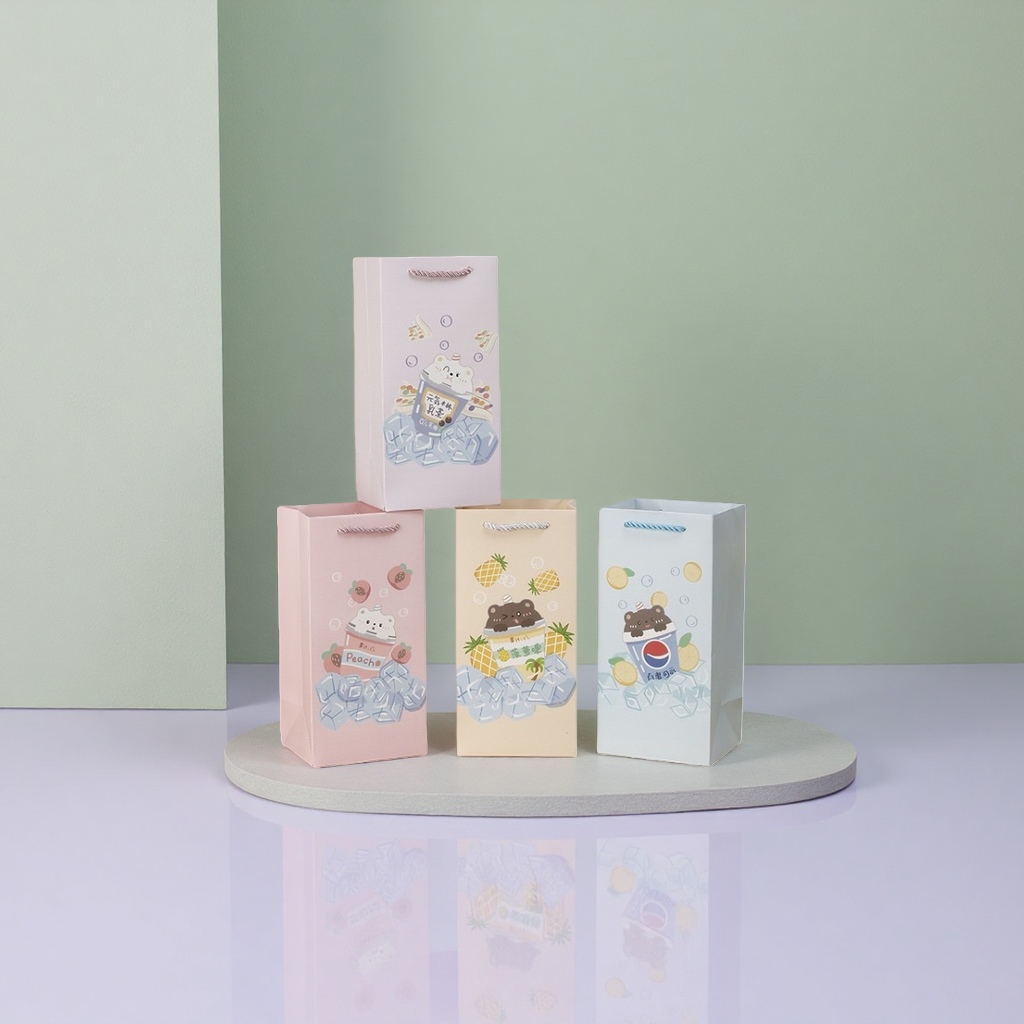 可爱卡通图案纸袋儿童环保购物袋可重复使用