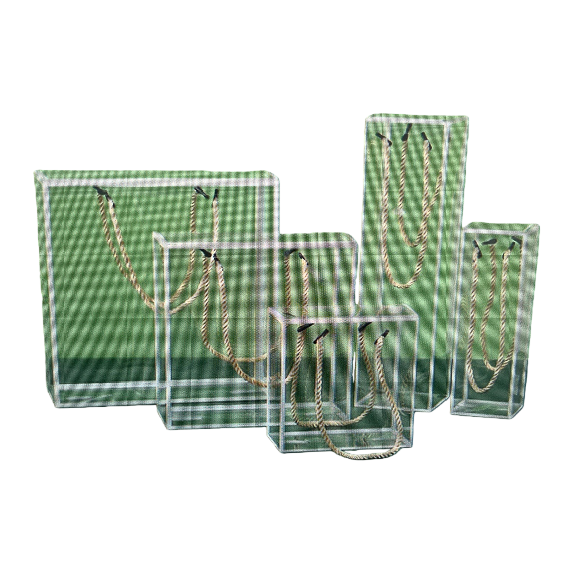 Transparent acrylic handbag, simple and fashionable packaging bag, reusable shopping bag Item Picture