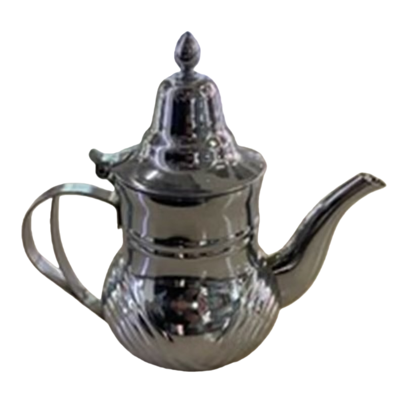 Silver teapot, household stainless steel teapot, large-capacity tea set Item Picture
