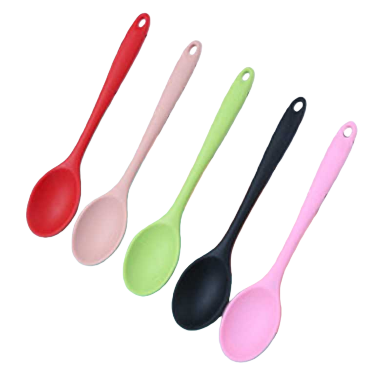 彩色塑料勺子+勺子白底实物图
