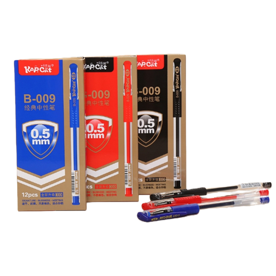 KAPCAT B 009 classic gel pen comes in three colors with a packaging box Item Picture