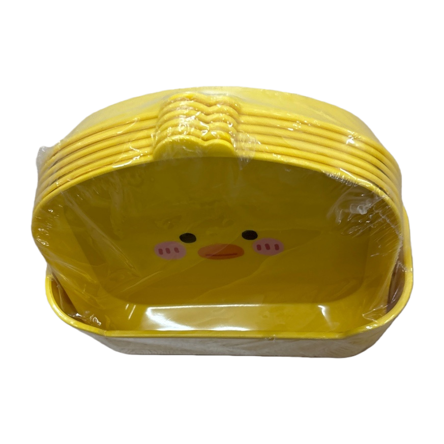 Yellow duck-shaped lunch box, children's bento box, cute cartoon lunch box, portable and waterproof Item Picture