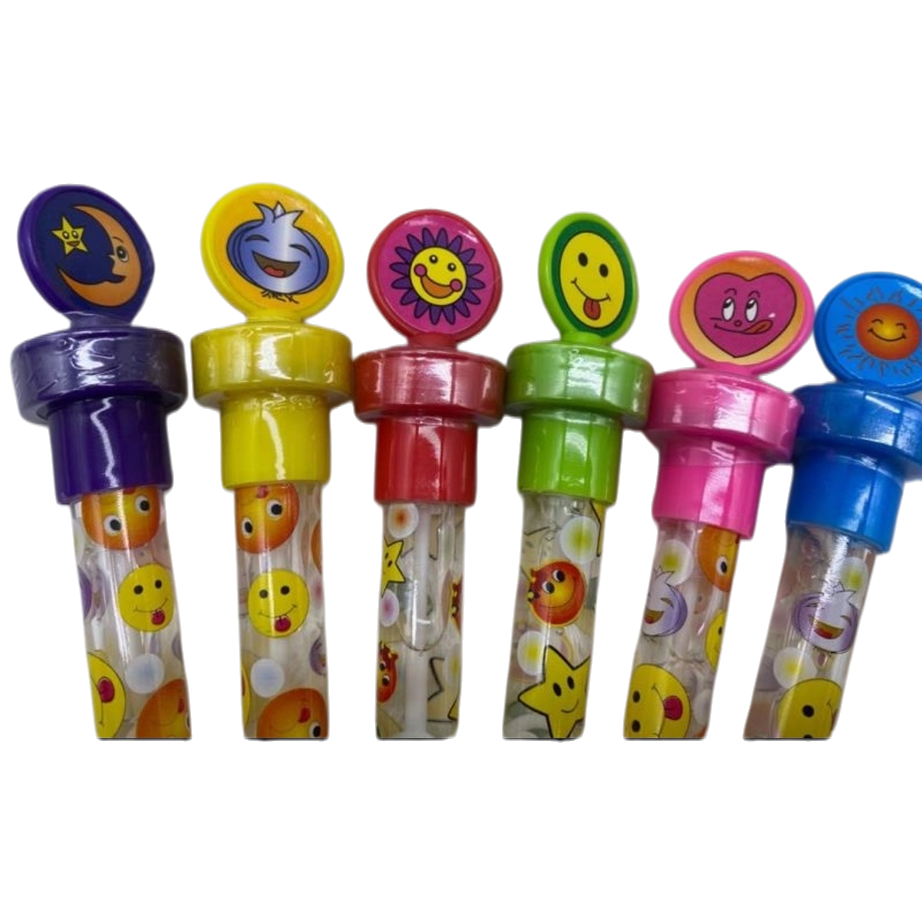 Seis plumas de color color smiley pen cap studentstationery cute pen set Item Picture