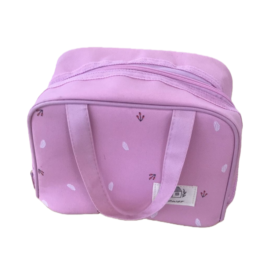 粉色手提包白底实物图