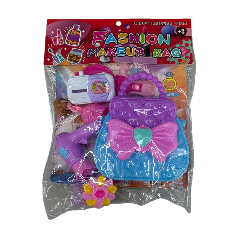 The children's toy makeup bag set is cute in design, portable for storage and comes in a gift box Item Picture