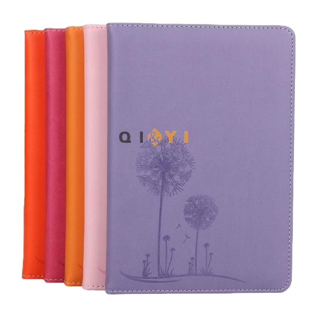 Color notebook for students, 160-page simple style soft leather notebook Item Picture