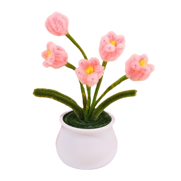 Finished product display: Creative DIY material package for twisted stick flower potted plants Item Picture