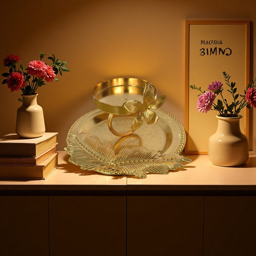 Golden candlestick decorations, living room ornaments, home decoration ornaments, candlestick ornaments Specification image