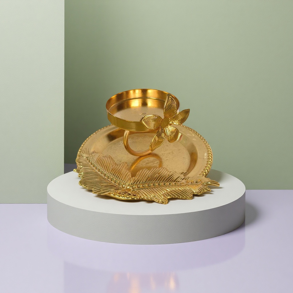 Golden candlestick decorations, living room ornaments, home decoration ornaments, candlestick ornaments