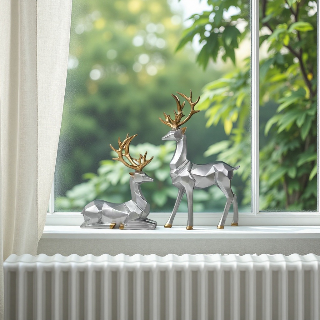 Modern Nordic-style origami reindeer figurine, living room TV cabinet, wine cabinet, moving and housewarming gift, home decoration Specification image