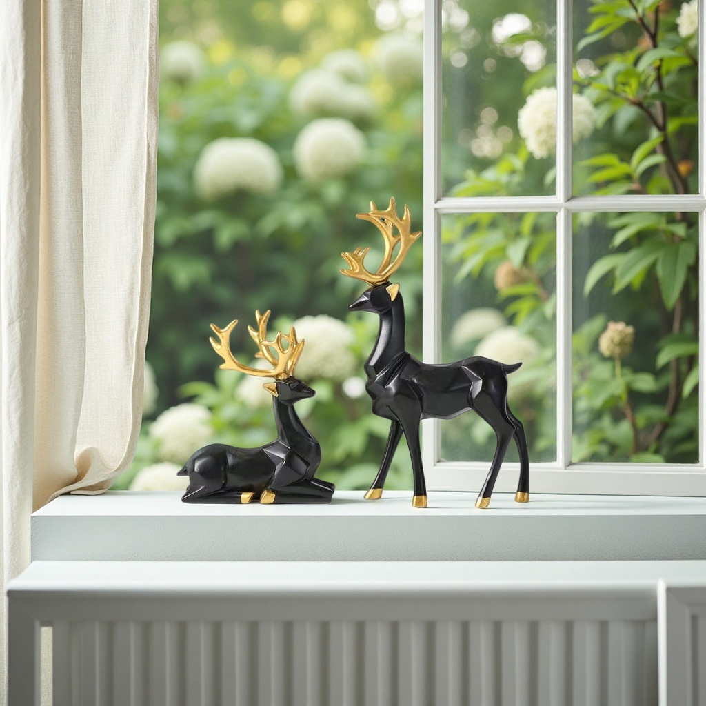 Modern Nordic-style origami reindeer figurine, living room TV cabinet, wine cabinet, moving and housewarming gift, home decoration Application Scenario