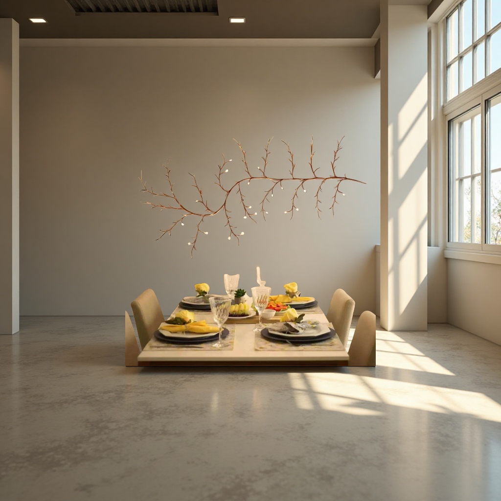 Tree-shaped LED decorative lights for home living rooms and bedrooms, with warm light and adjustable brightness Application Scenario
