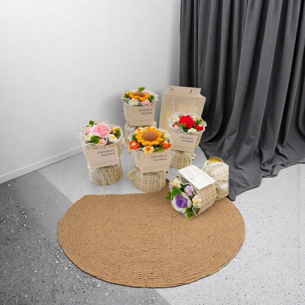 A hand-woven bouquet of exquisite preserved flowers in a gift box is a birthday present for my girlfriend's mother Specification image