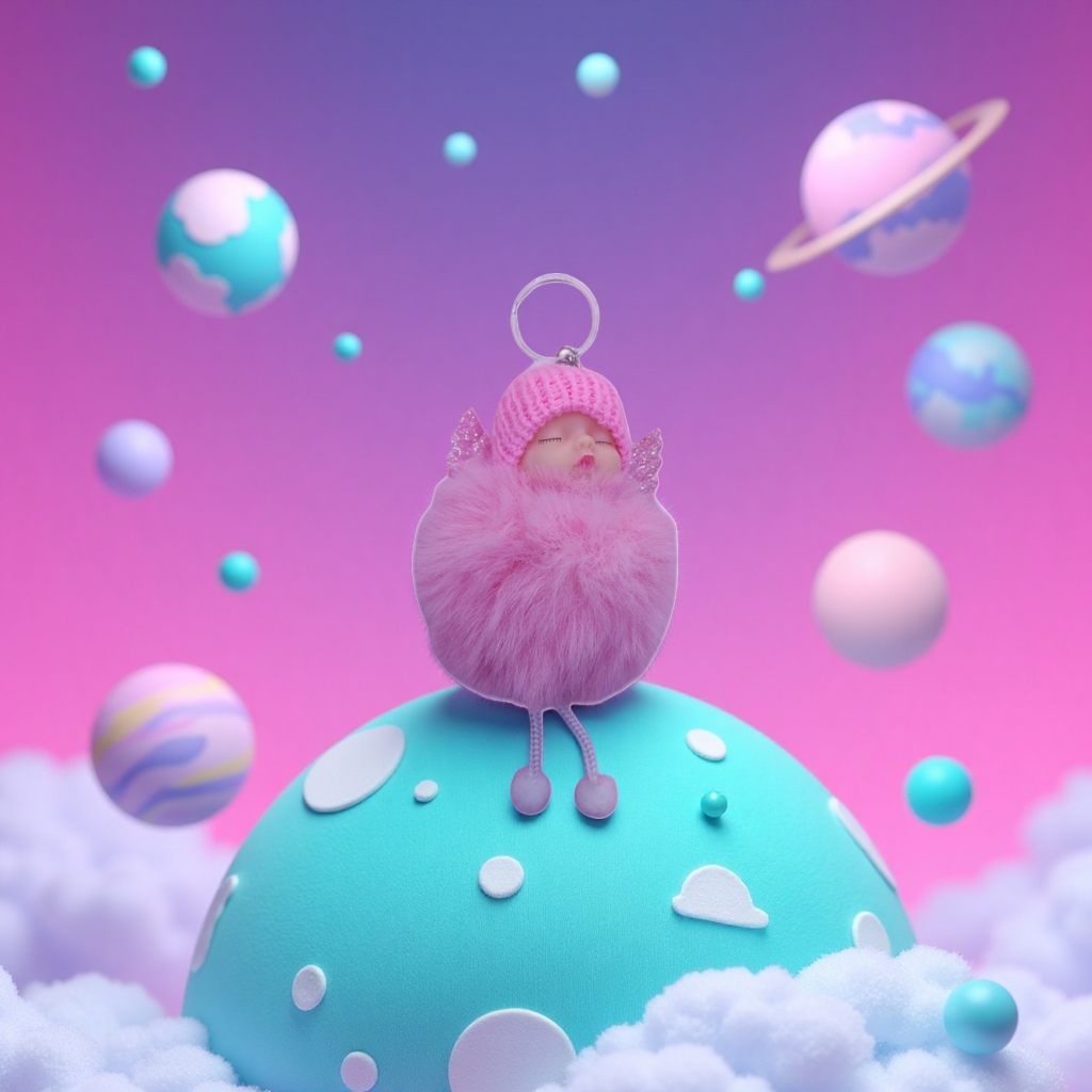 粉色毛绒娃娃可爱软萌玩具儿童礼物 plush玩偶