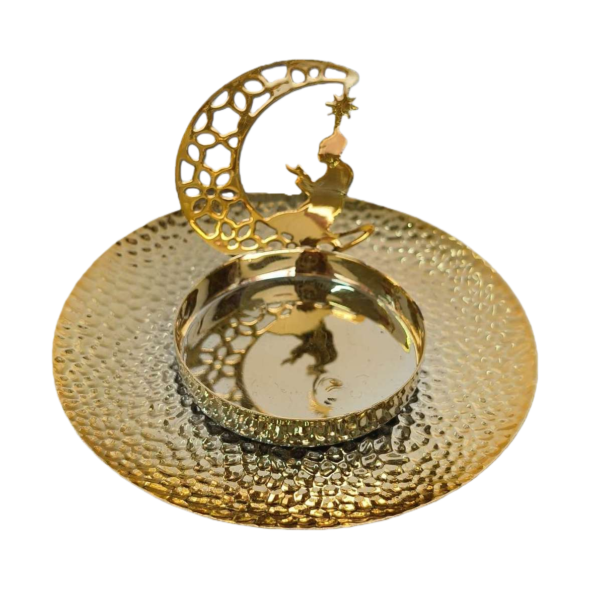 Golden moon and character-shaped metal decorative items, home decorative items, artistic decorative items Item Picture