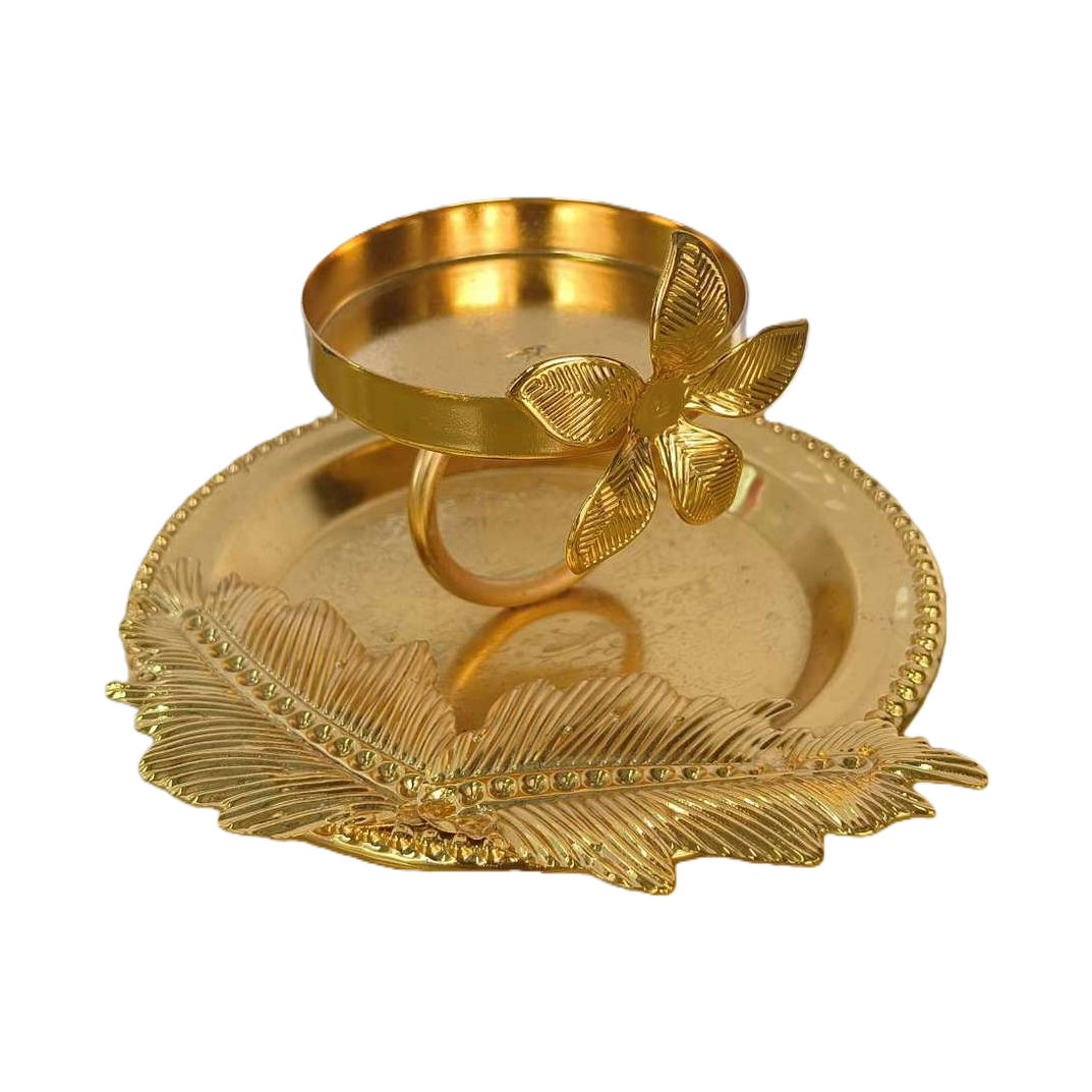 Golden candlestick decorations, living room ornaments, home decoration ornaments, candlestick ornaments Item Picture