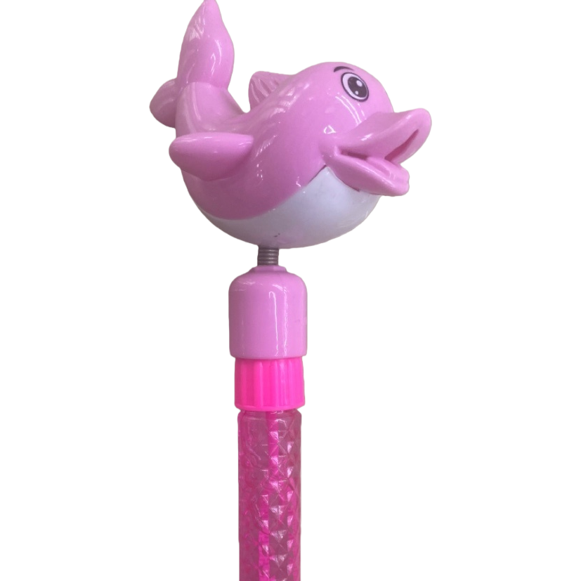 粉色海豚造型玩具水枪儿童防水喷水玩具白底实物图