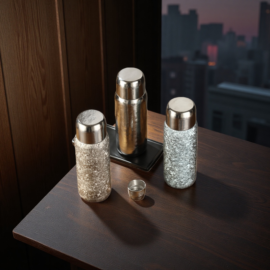 Metallic texture cocktail shaker, professional cocktail tool, household mixing cup, stainless steel wine ware Specification image