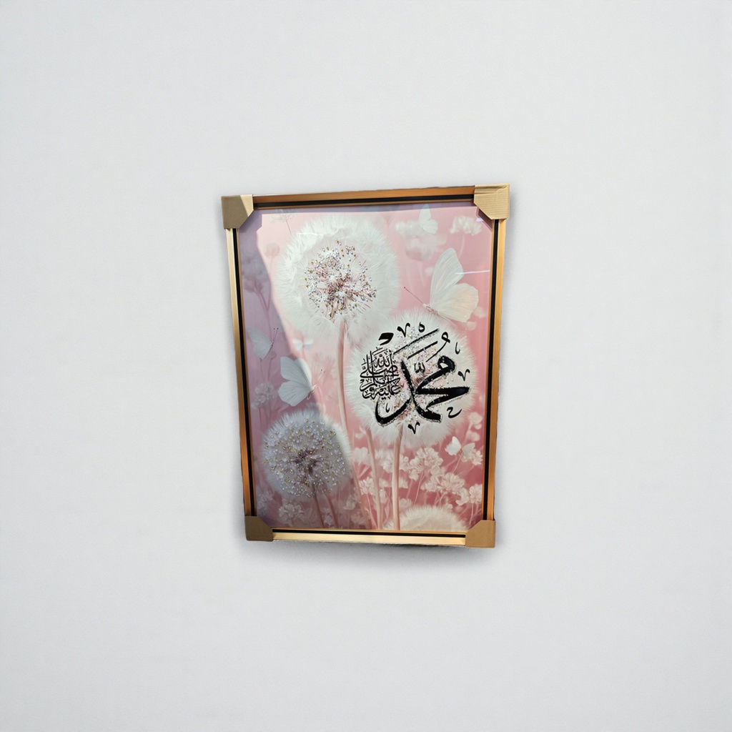 蒲公英与蝴蝶艺术装饰画客厅挂画简约风格墙面装饰画细节图