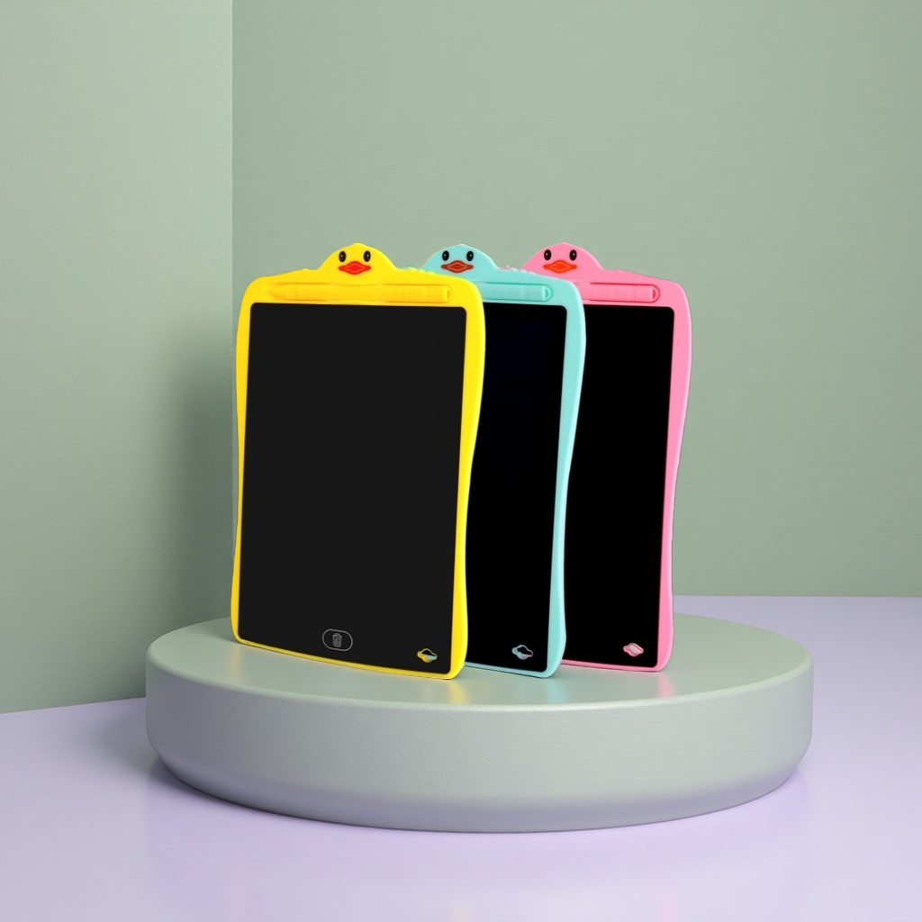 彩色鸭子造型电子画板主体 可擦写儿童绘画学习工具