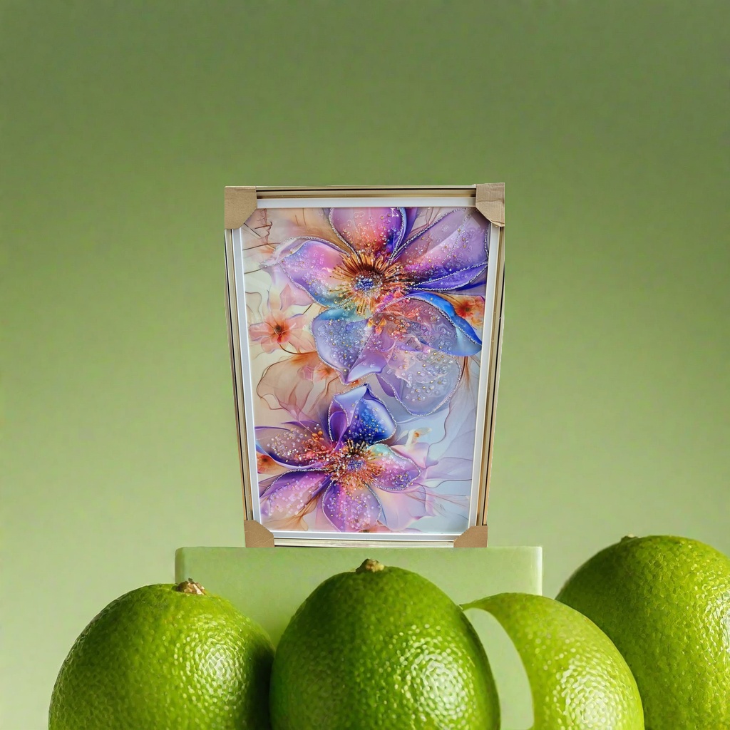 花卉装饰画简约北欧风客厅挂画卧室墙饰艺术画细节图