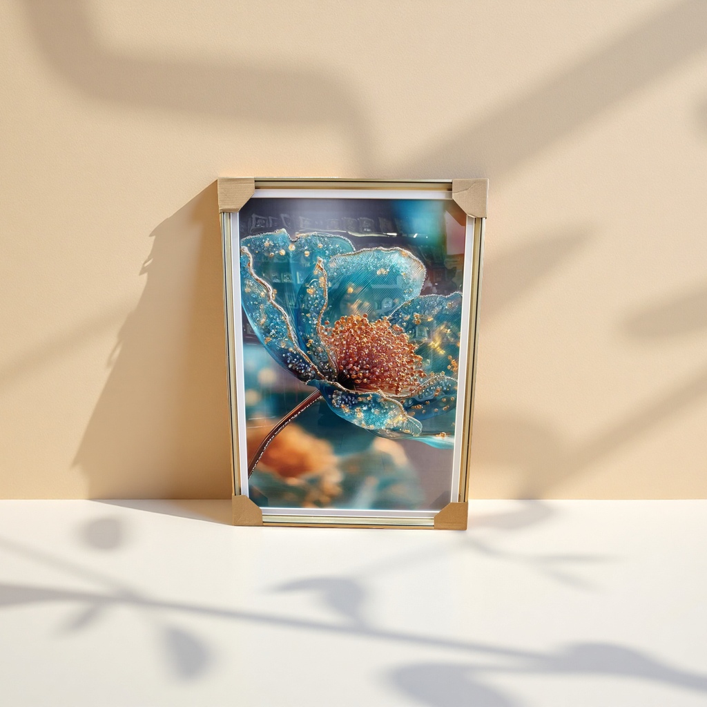 蓝色花朵香薰蜡烛天然大豆植物精油清香持久家居装饰产品图