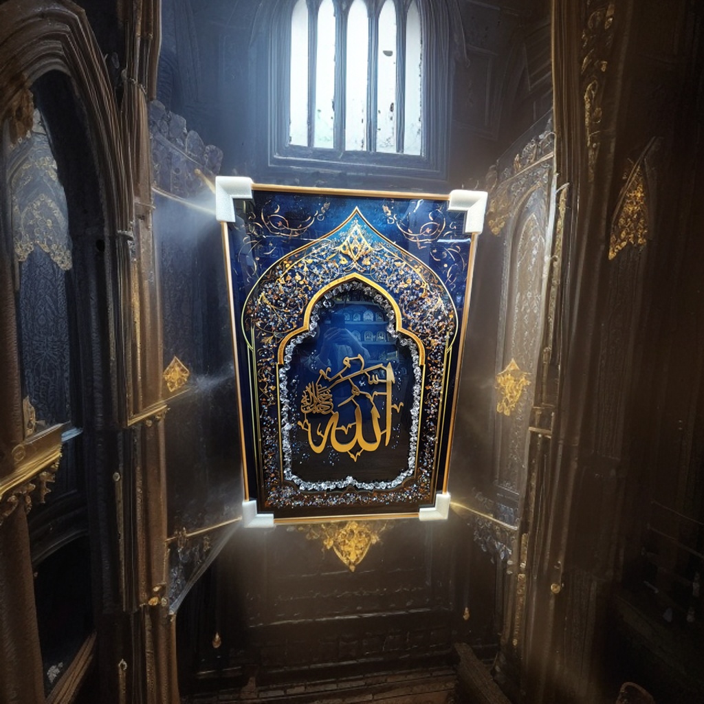 伊斯兰艺术装饰画 民族风墙面装饰画客厅挂画简约艺术画细节图