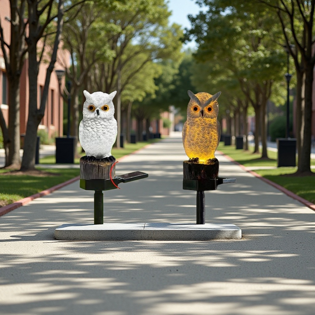 太阳能猫头鹰造型户外装饰灯节能照明庭院灯