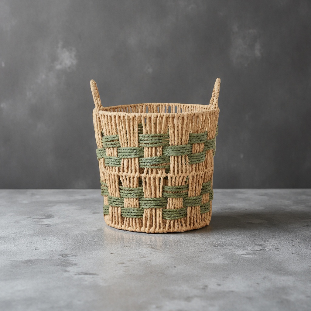 SyooHome编织篮收纳篮藤编篮子家居装饰篮子多功能篮子