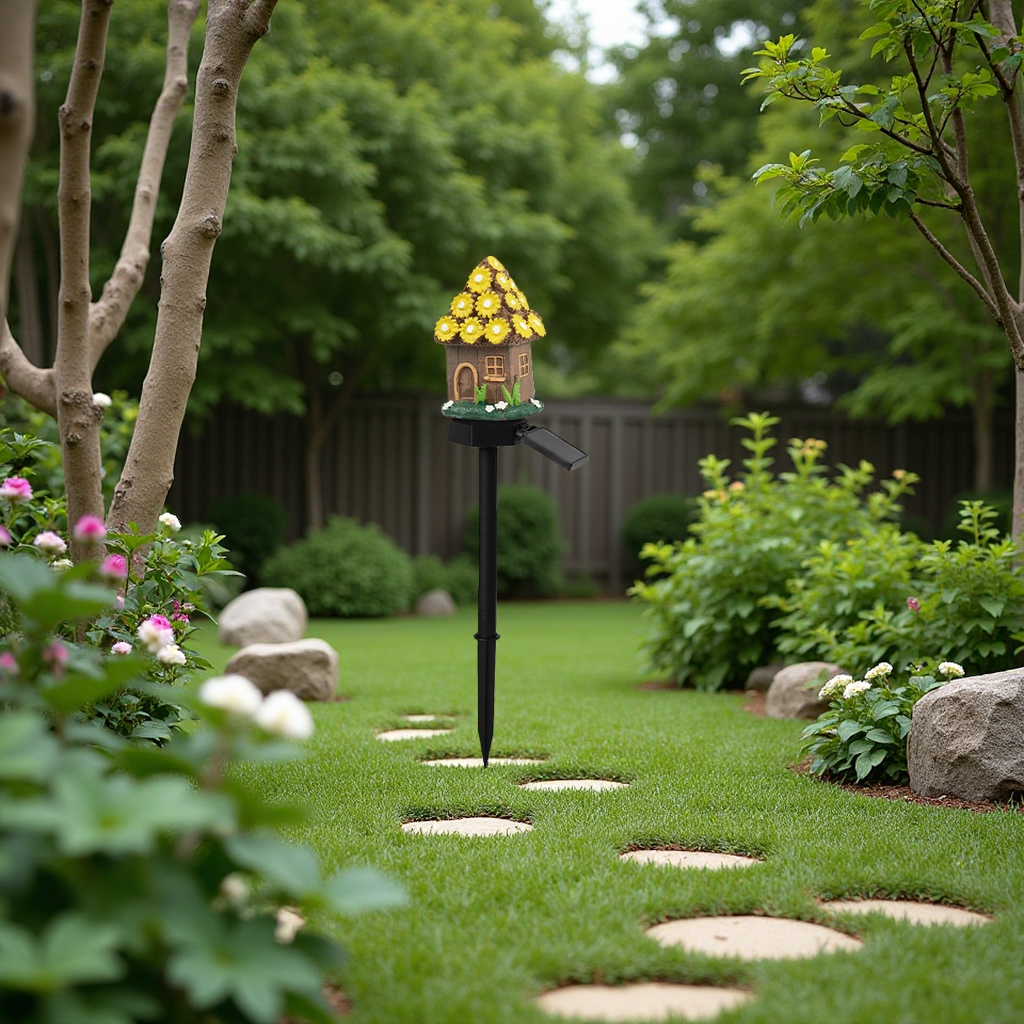 太阳能花园装饰小屋户外庭院摆件防风雨灯饰