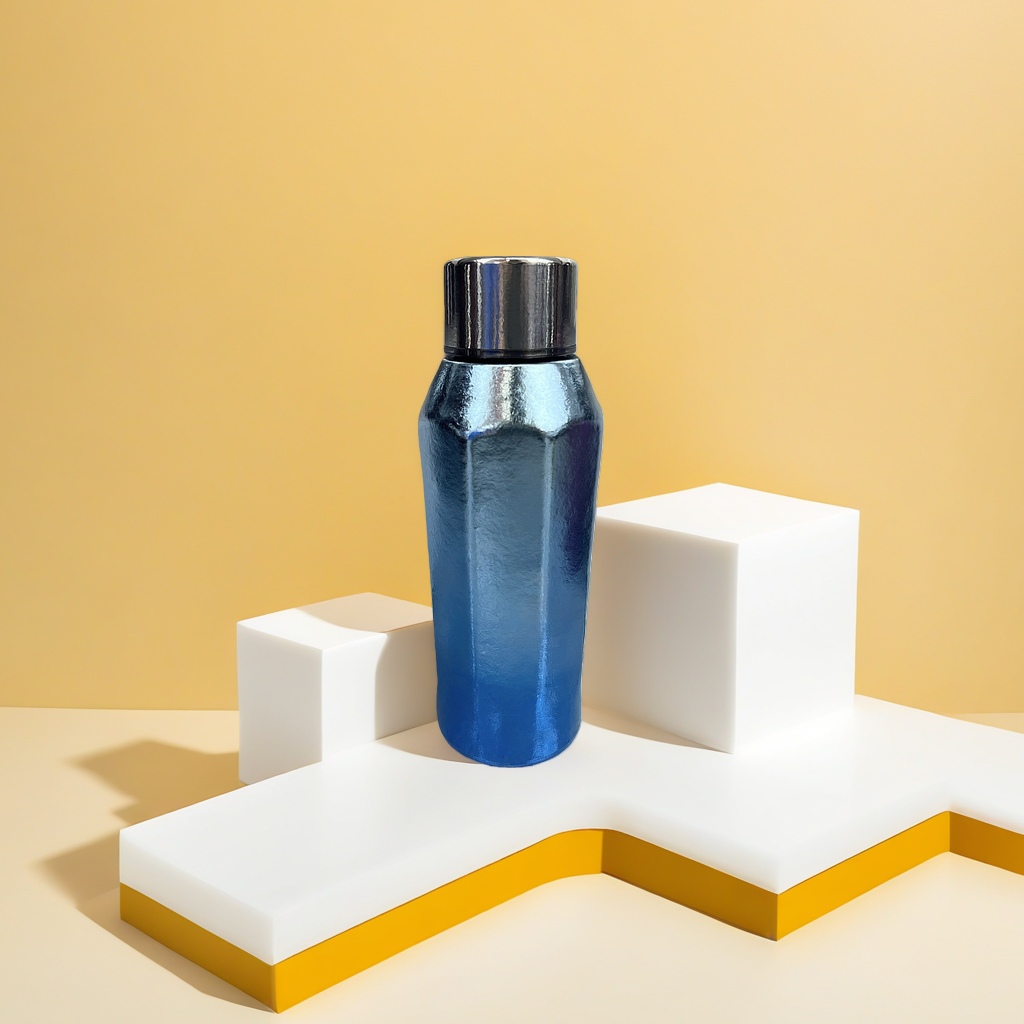 A portable and fashionable water bottle with a color metallic texture and a leak-proof main body Specification image