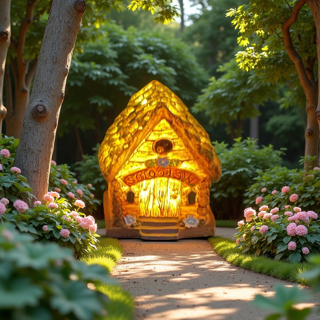 发光的童话小屋梦幻灯饰装饰摆件居家美化