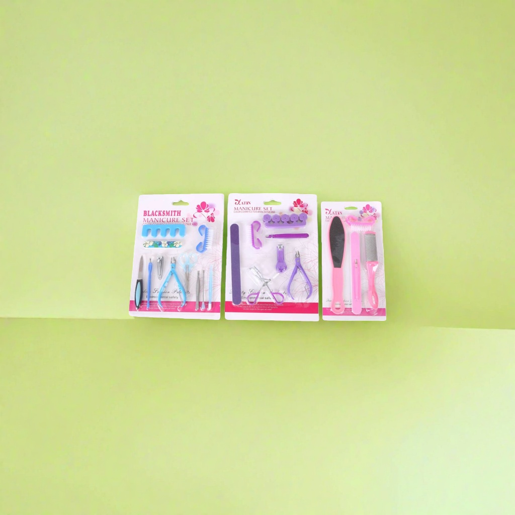Nail art set of 11 pieces: Clip nail clippers, file knives, nail clippers, stainless steel and plastic nail art tools set Specification image