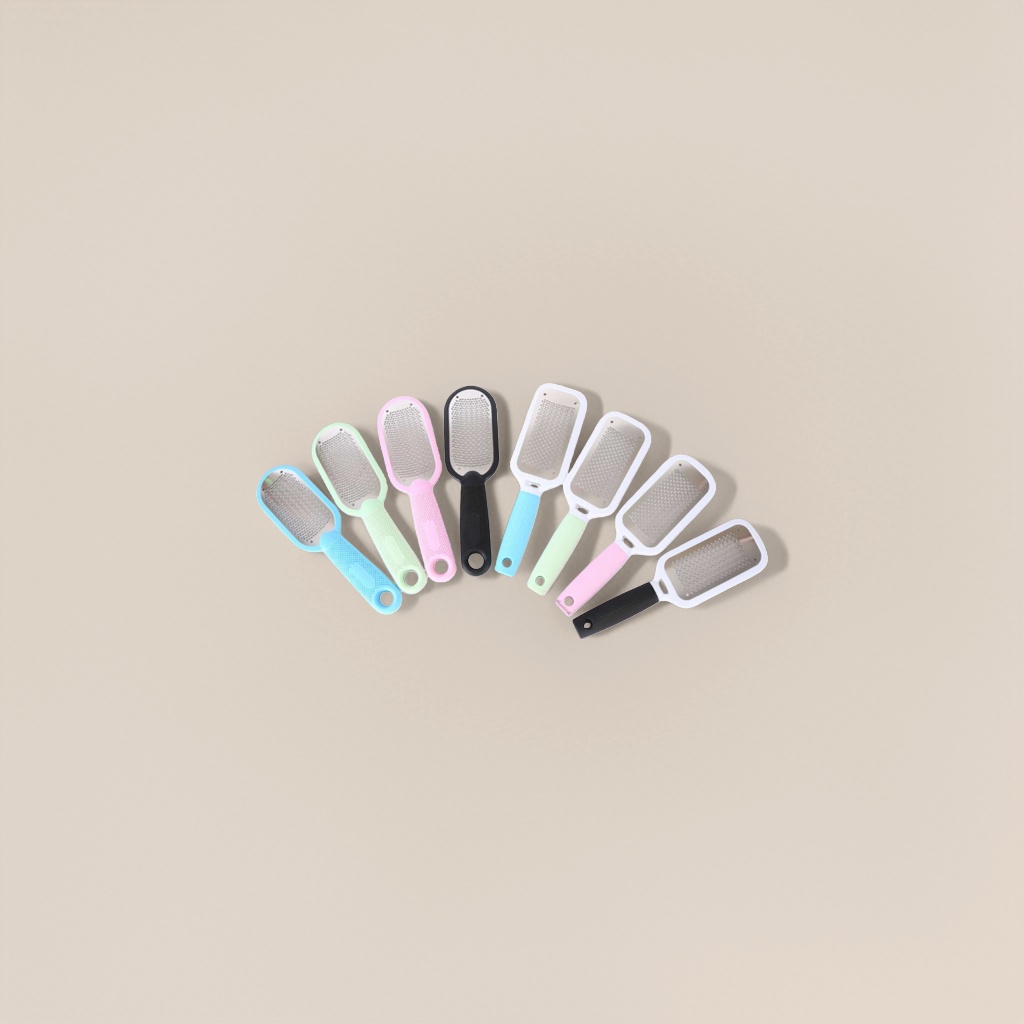 A variety of colors are available. Stainless steel texture, dead leather foot board, file, foot stone, foot rubbing board, calluses, pedicure tool brush Application Scenario
