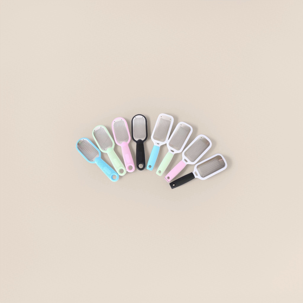 A variety of colors are available. Stainless steel texture, dead leather foot board, file, foot stone, foot rubbing board, calluses, pedicure tool brush Specification image
