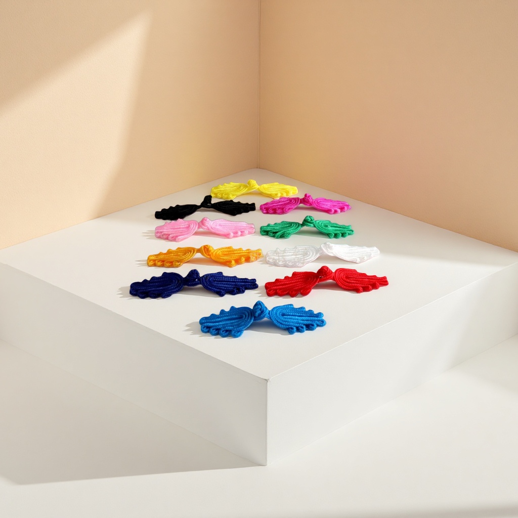 Colorful buckles, decorative buckles, Chinese-style buckles, handcrafted buckles, retro buckles Application Scenario