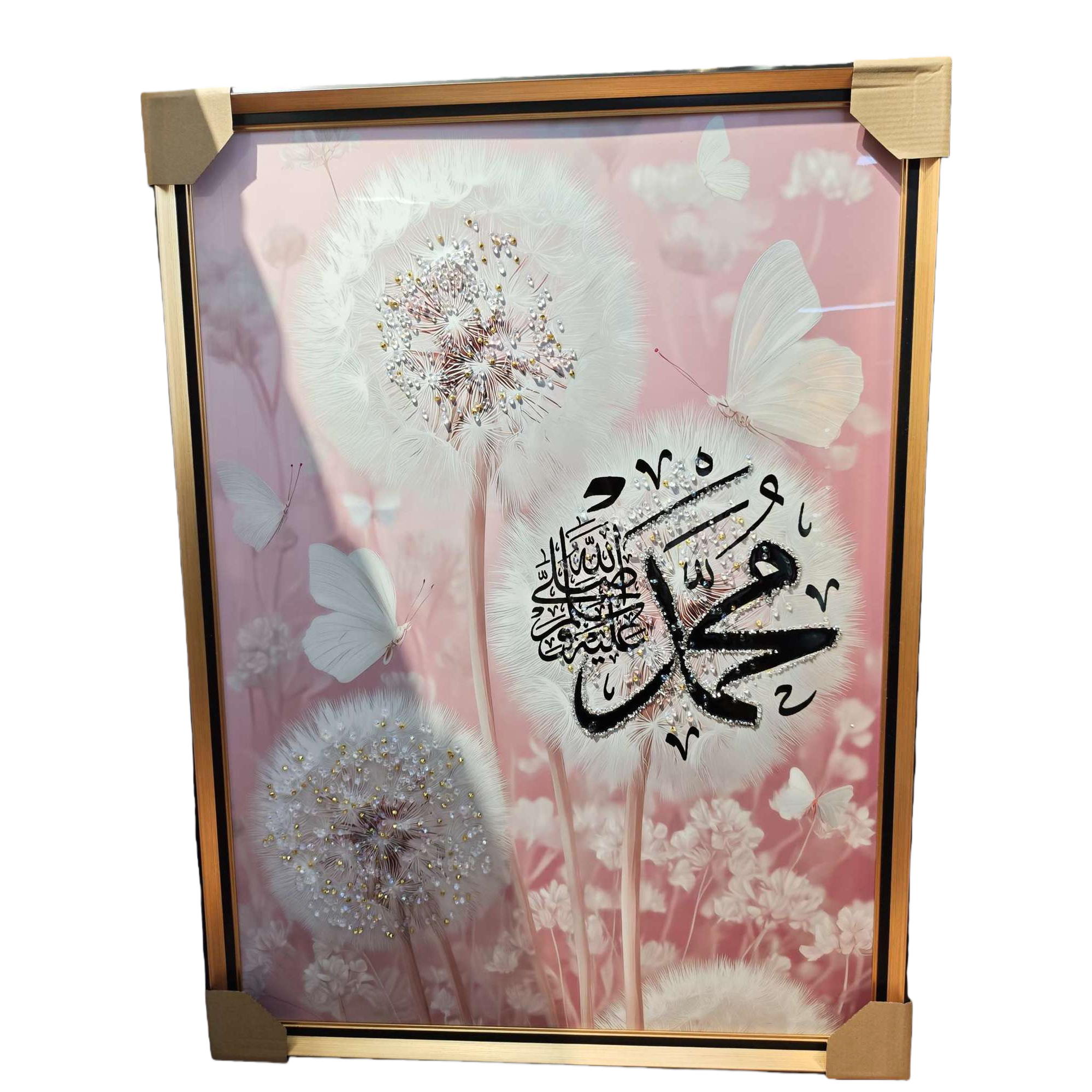 蒲公英与蝴蝶艺术装饰画客厅挂画简约风格墙面装饰画白底实物图