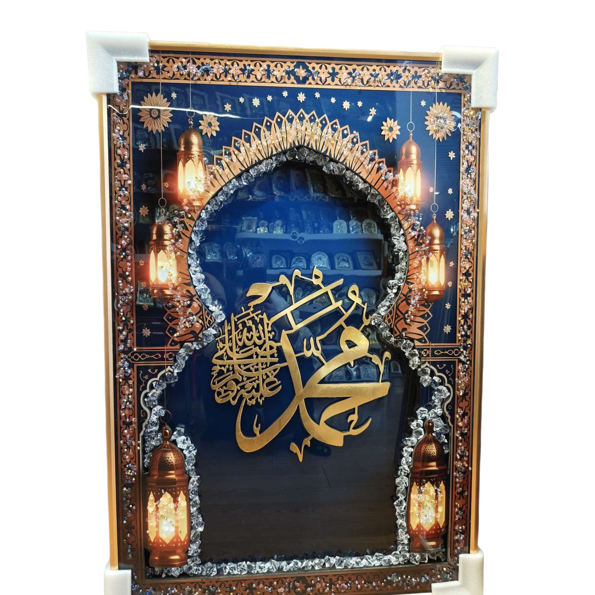 阿拉伯书法装饰窗框艺术画框客厅装饰画挂画白底实物图