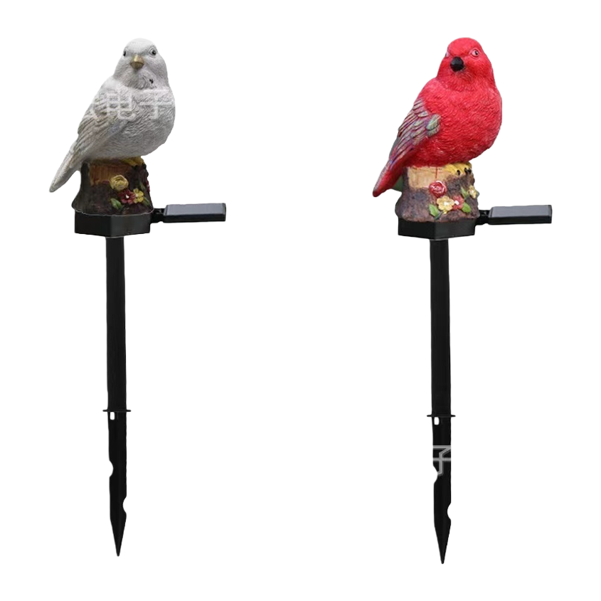 太阳能鸟形装饰灯+太阳能鸟形装饰灯白底实物图