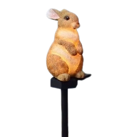 兔子+兔子雕塑白底实物图