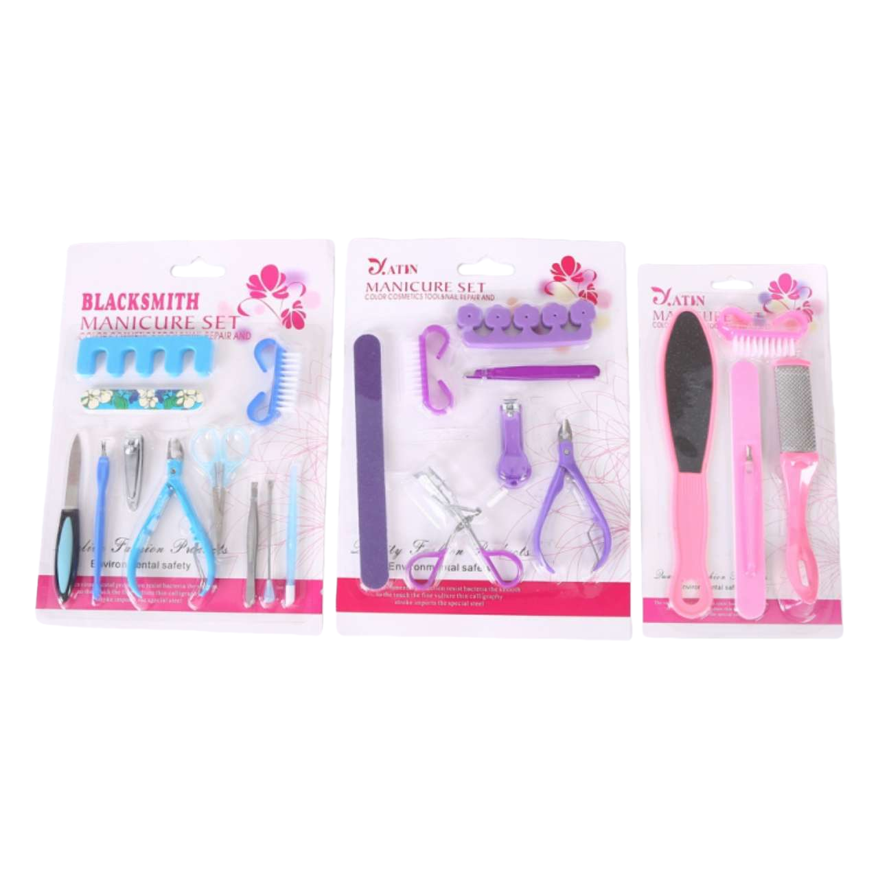 Nail art set of 11 pieces: Clip nail clippers, file knives, nail clippers, stainless steel and plastic nail art tools set Item Picture