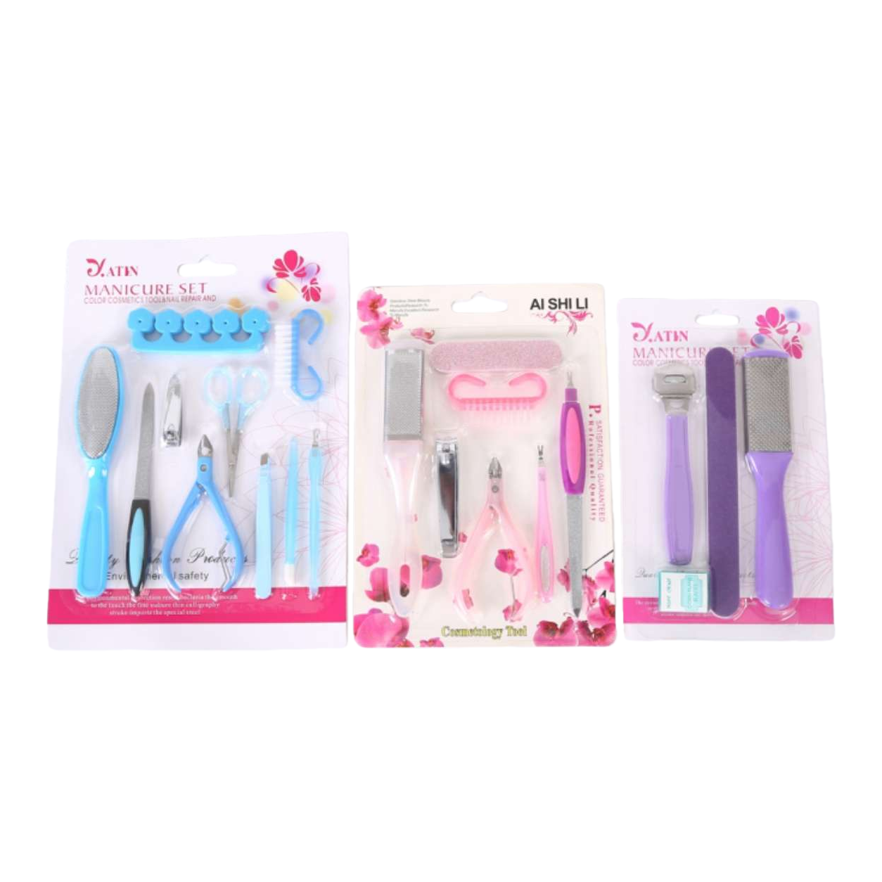 File, dead skin scraper, ear pick, tweezers, toe divider, nail clipper, tool set, manicure and nail art multi-piece set Item Picture