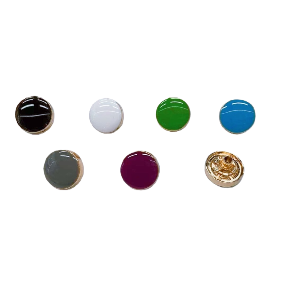 A handmade DIY material package containing 100 large-sized decorative colored metal buttons Item Picture