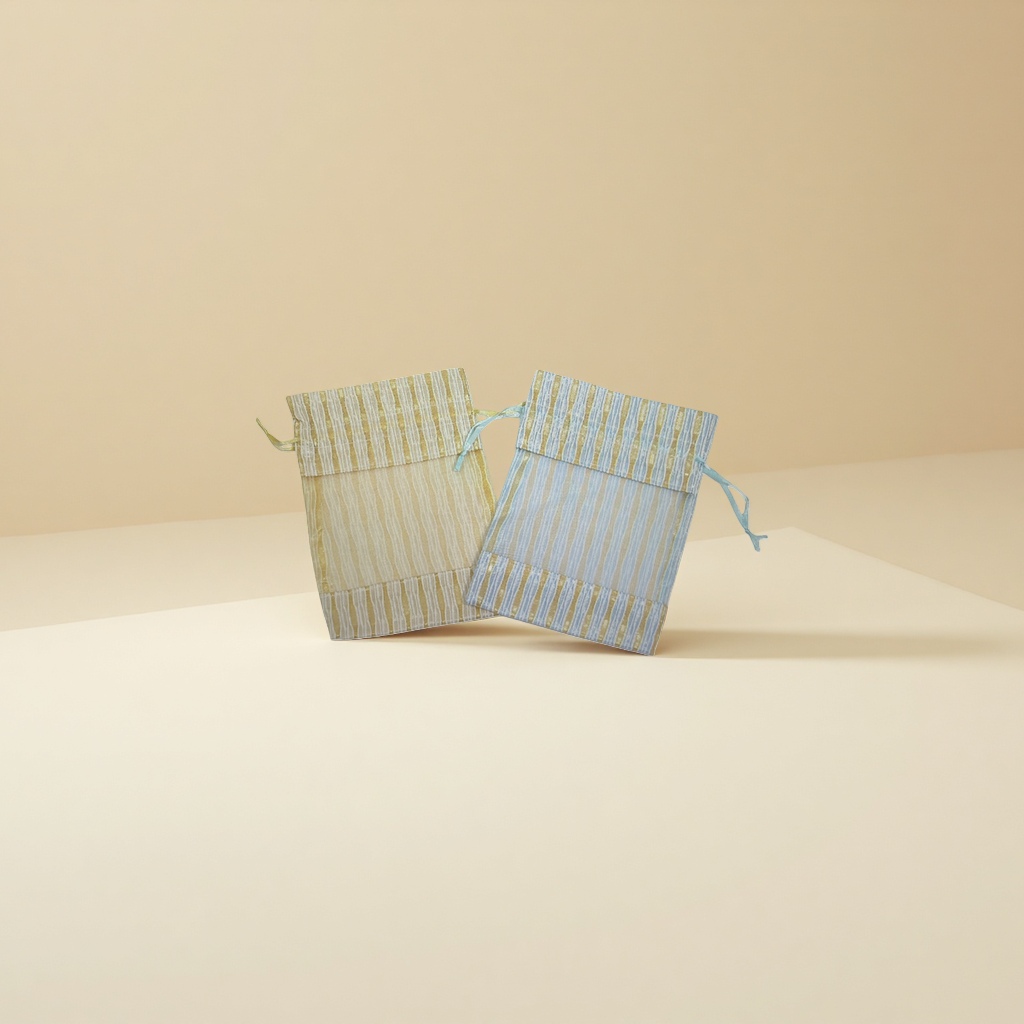 条纹布袋大容量购物袋可重复使用环保袋