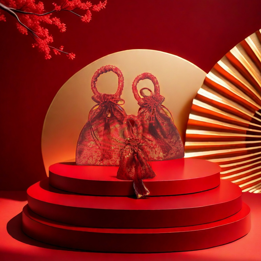 红色织锦手提袋奢华礼盒装精美包装送礼佳品