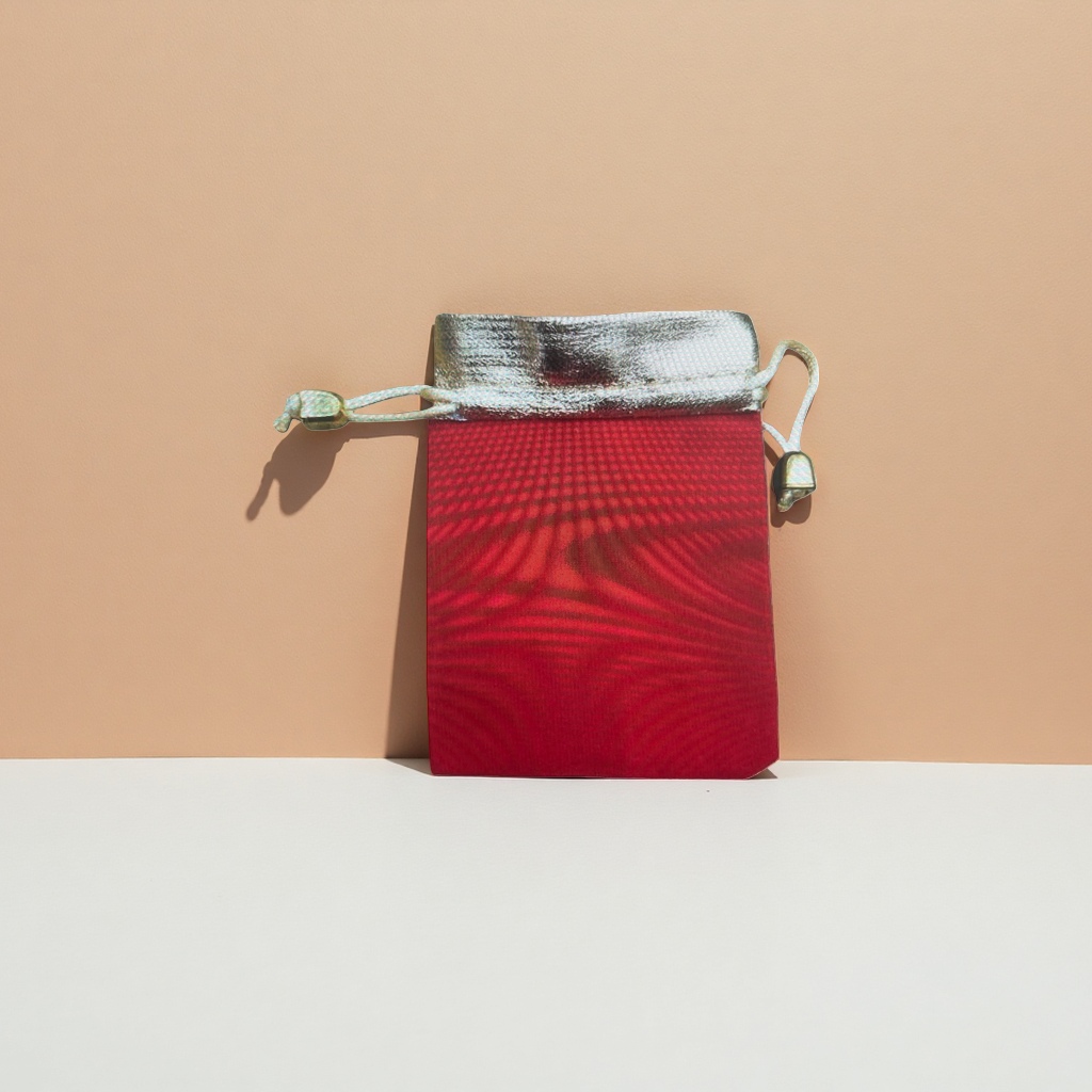 The red fabric bag is a fashionable and eco-friendly shopping bag with a large capacity and is reusable
