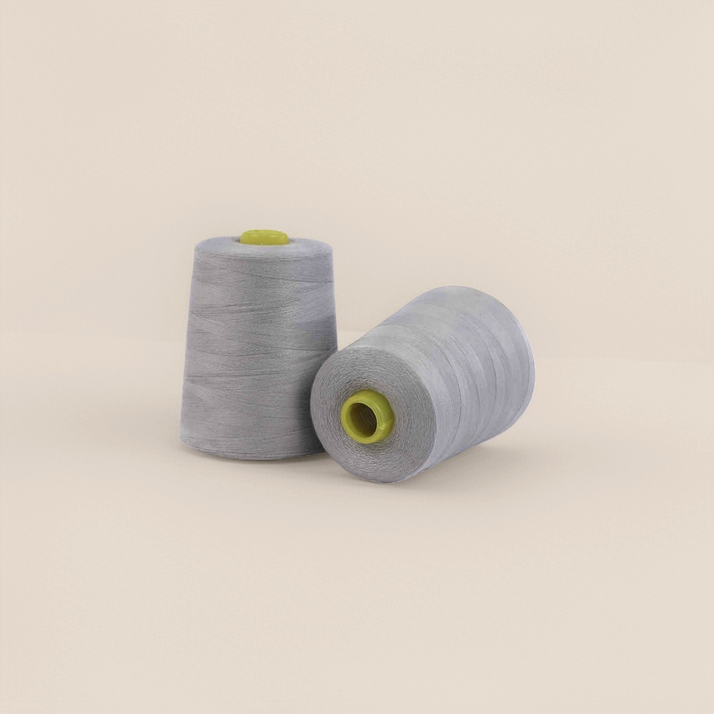 Chiba brand polyester sewing thread in grey is available for customization full figure