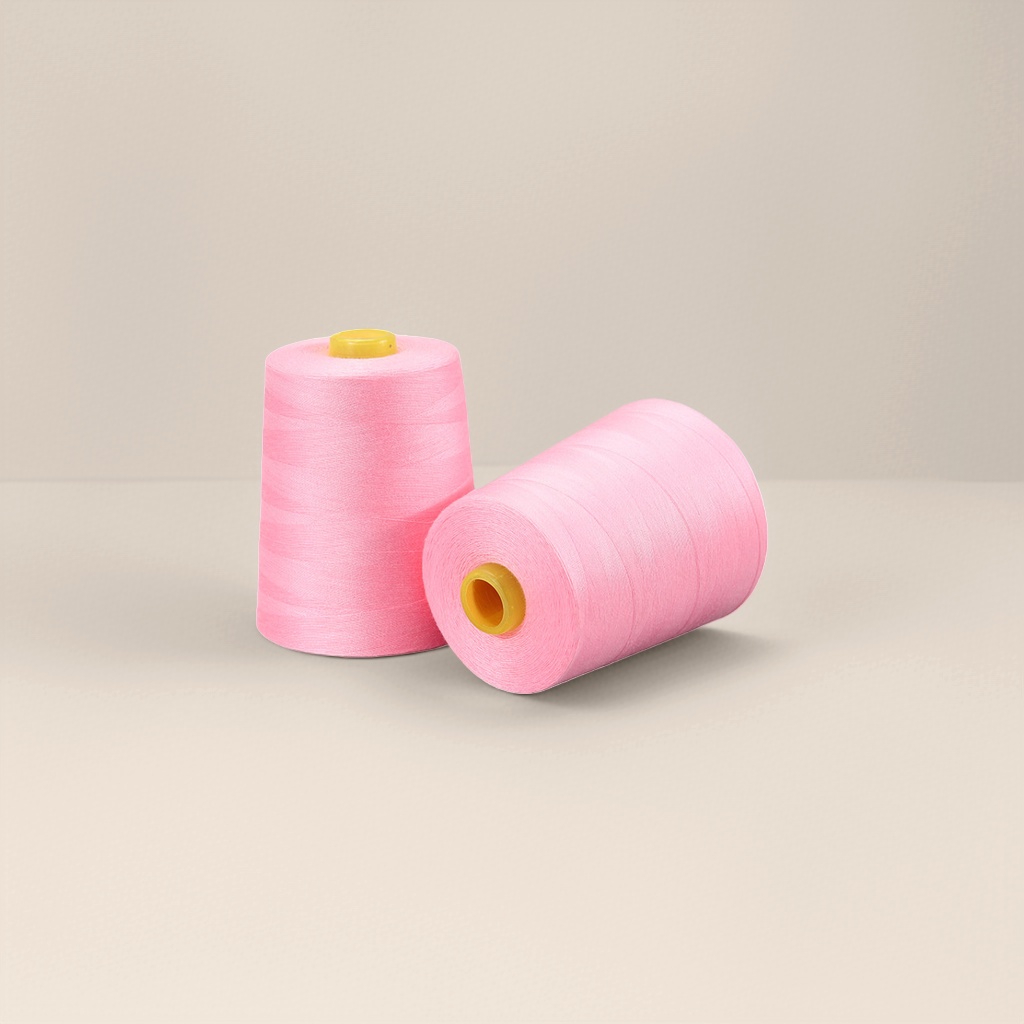 Chiba brand polyester sewing thread in pink full figure