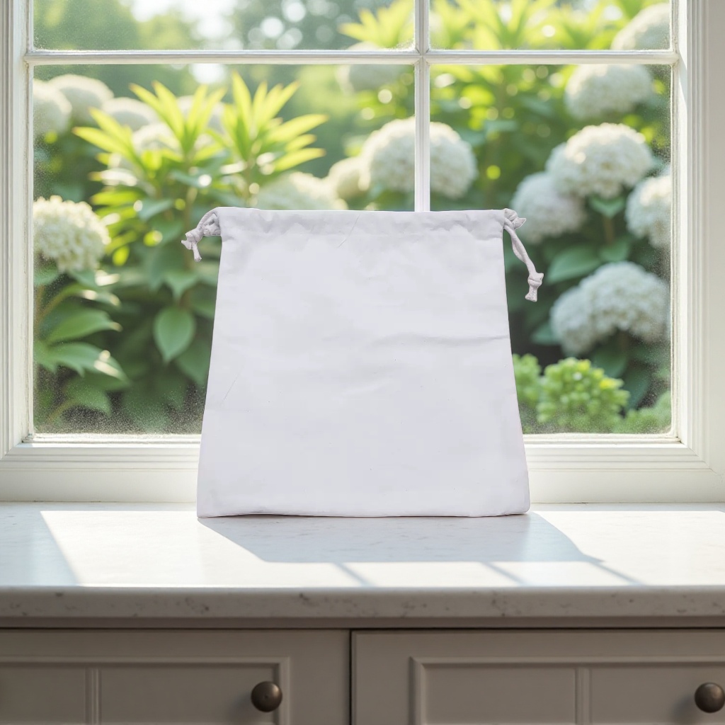 White cloth bag, simple and environmentally friendly shopping bag, reusable packaging bag Application Scenario