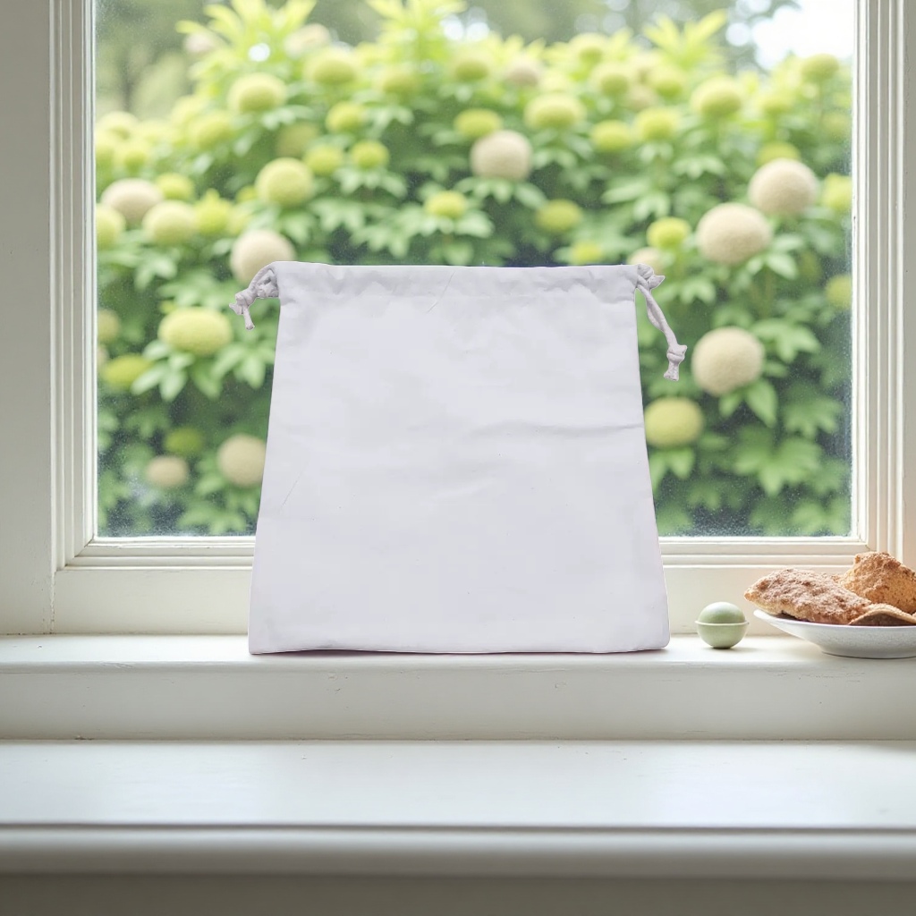 White cloth bag, simple and environmentally friendly shopping bag, reusable packaging bag Specification image